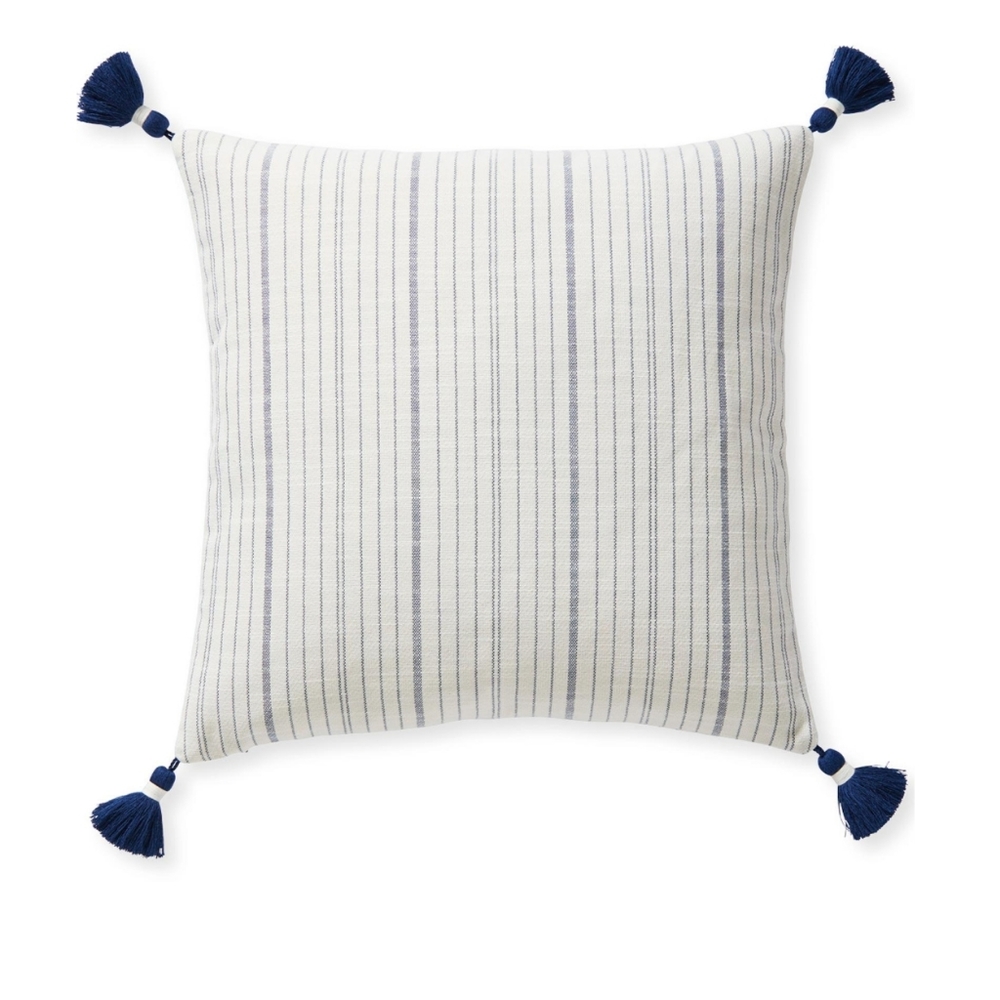 BNWT Surf Stripe Pillow (20" SQ) Navy